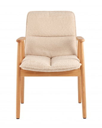 Стул обеденный Philo с деревянными ножками бежевый_1