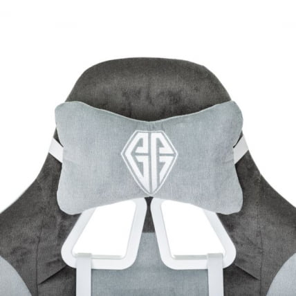 Кресло компьютерное BRABIX Forcer GM-127, 2 подушки, ткань, серое/светло-голубое_9