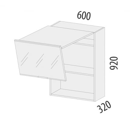Шкаф-витрина кухонный (с системой плавного закрывания) Бостон 104.80_1