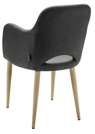 Кресло Ledger К темно-серый/нат.дуб_2