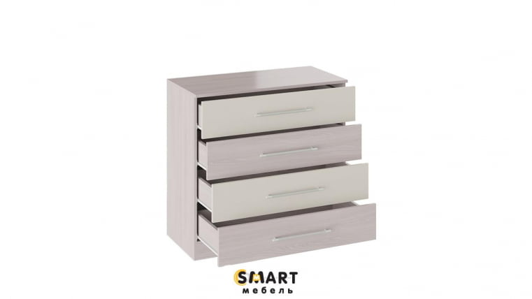 Комод Мишель Ясень шимо/Бежевый фон глянец_1