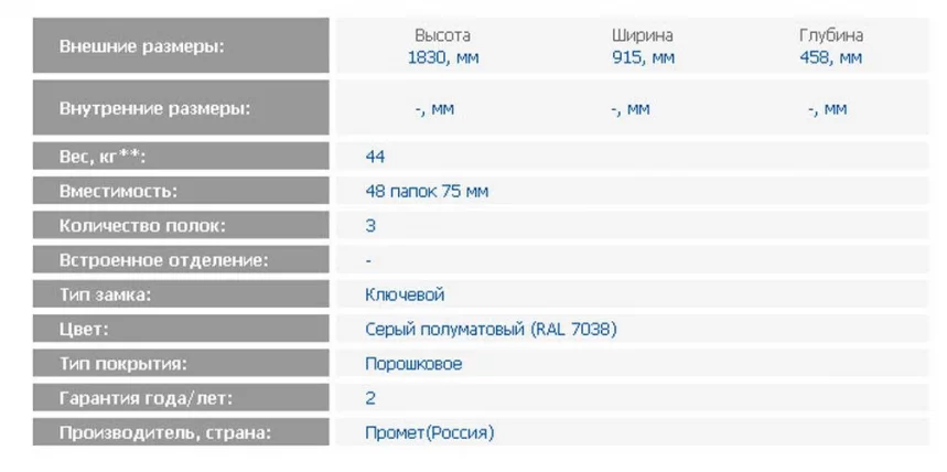 Стальной шкаф металлический АМ 1891_1