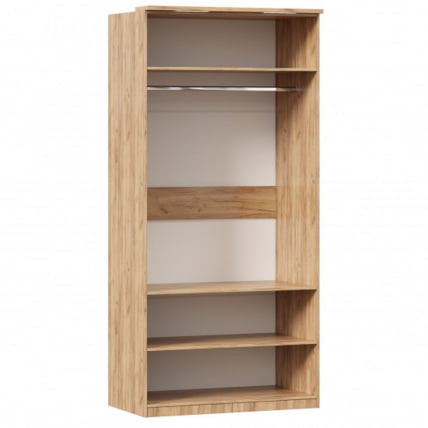 Шкаф двухстворчатый с зеркалом Фиджи ЛД 659.234.000 Дуб Золотой Антрацит_3