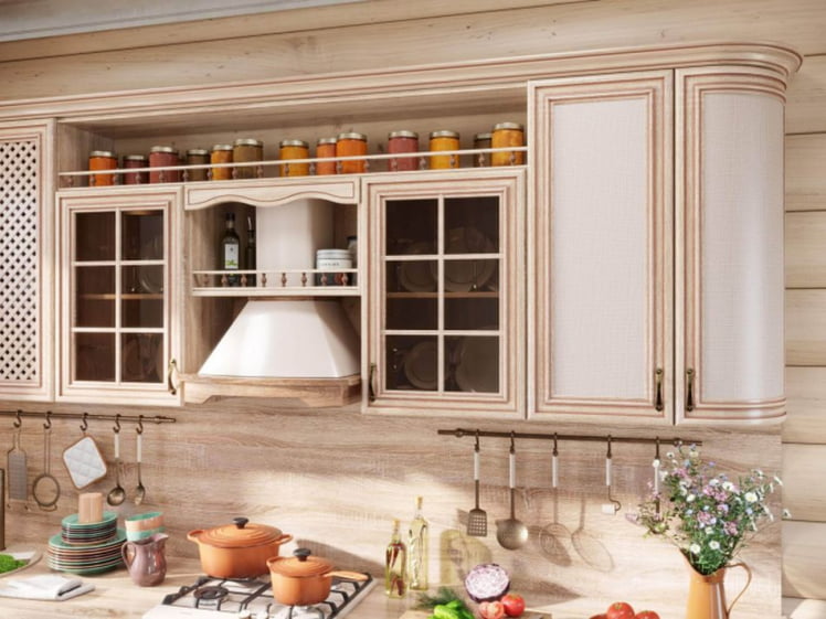 Кухонный гарнитур Кантри №01 Сономе эйч светлая_3