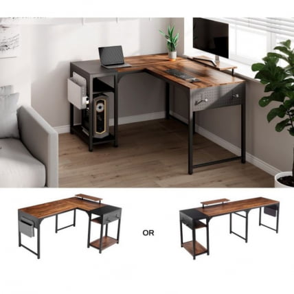 Стол письменный (для компьютера) угловой EUREKA ZX-L150B-RWB с шириной 150 см Reclaimed Wood_2