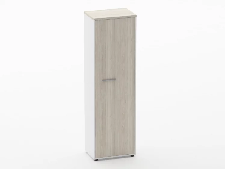 Шкаф для одежды 4 узкий Deka 10.19.302Пр Дуб Сантана светлый/Белый_0