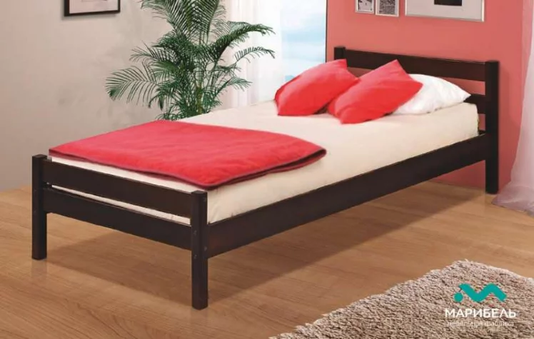 Кровать одинарная 900 В-1 (массив) Дуб беленый_0