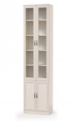 Шкаф комбинированный Оливия В-18 Вудлайн кремовый Аруша венге_0