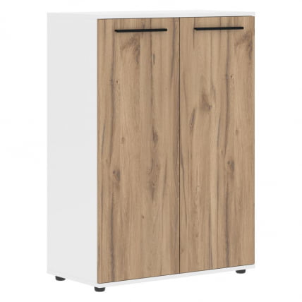 Шкаф с глухими средними дверьми EDIS EMCS 85.1 Дуб Денвер светлый Черный Белый_0