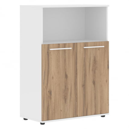 Шкаф с глухими малыми дверьми EDIS EMCS 85.3 Дуб Денвер светлый Белый Белый_0