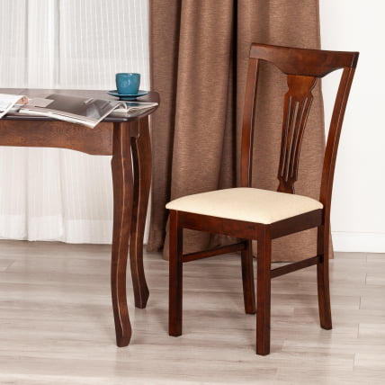 Стул Гермес/ Hermes дерево гевея, 43х49х94см, Cappuchino , ткань бежевая (S178-4)_7