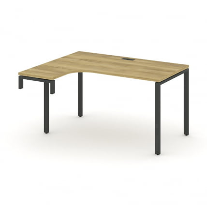 Стол-надставка на опорную тумбу (левый) CONCEPT CN.OSAN-002(L) Дуб Винченцо Черный_0