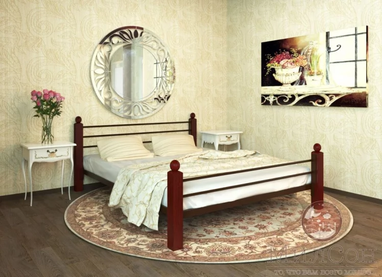 Кровать Милана Lux plus 1400х2000 Коричневая_1