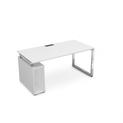 Стол с тумбой под системный блок GLOSS LINE НССБ-О.984 Белый Премиум_0