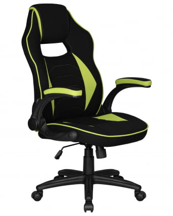 Кресло игровое DOBRIN RICK (черно-светло-зеленый)_1