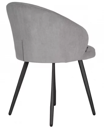 Стул обеденный DOBRIN NAOMI (ЭМАЛЬ ЧЕРНЫЙ МУАР велюр Catania Smoke)_2