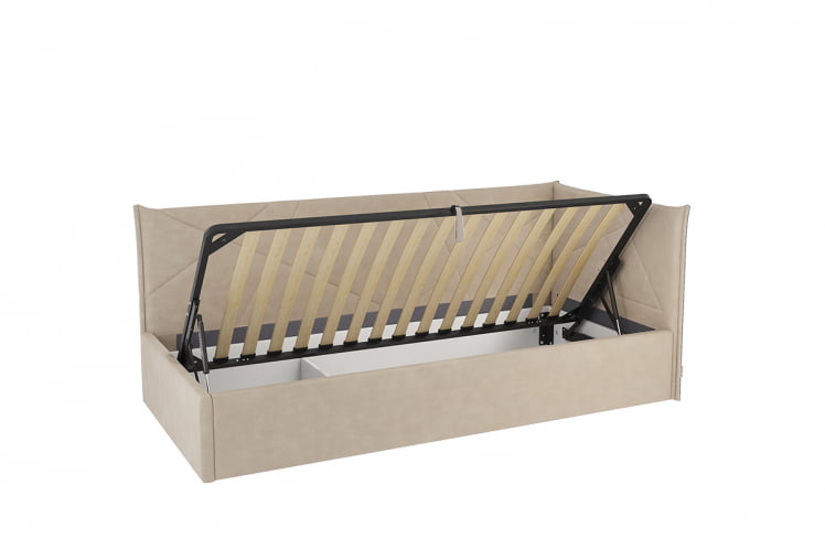 Кровать 0.9 Бест (Тахта) КМ.T-15 капучино (велюр)_2