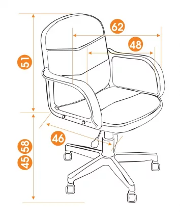 Офисное кресло BAGGI черный,бордо_4