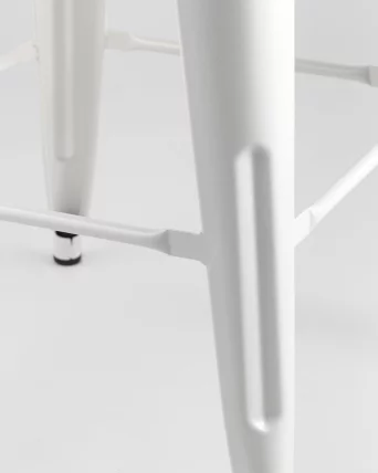 Полубарный стул Tolix Wood со спинкой Белый_7