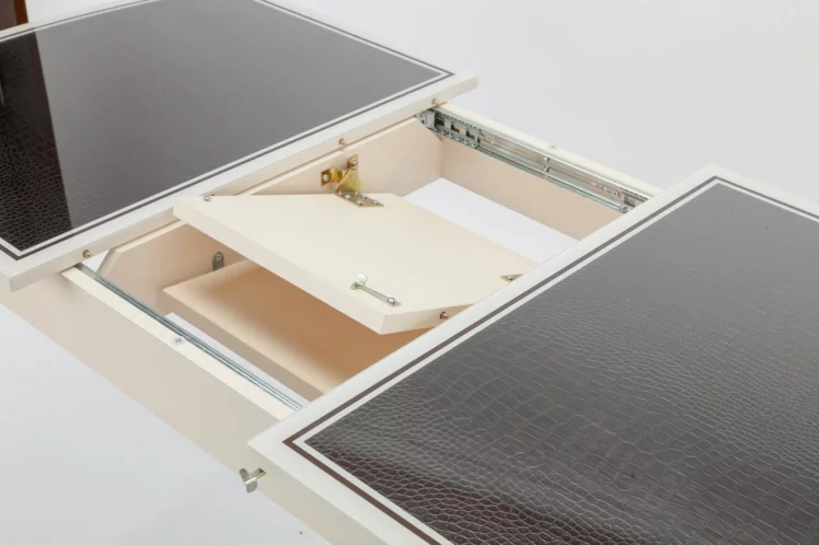 Стол обеденный Чикаго КЗ(6191) крем,крокодил коричневый_1