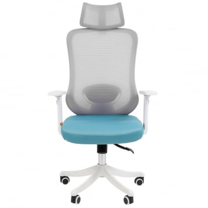 Кресло руководителя CHAIRMAN CH563 Белый/бирюзовый_3