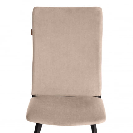 Стул обеденный La Rousse велюр, бежевый/черный, 7, 49х50х93_5