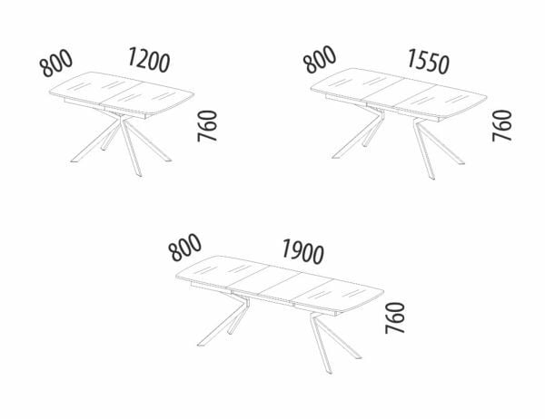 Обеденный стол Орфей 46 (03) Мрамор черный_12