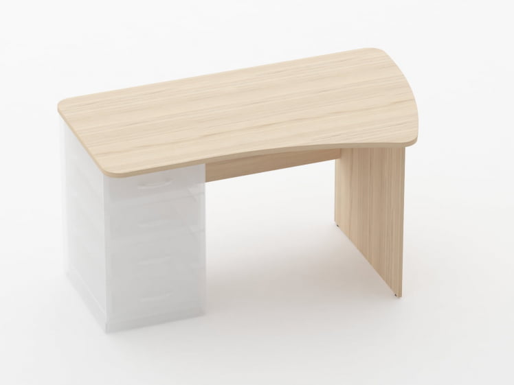 Стол эргономичный под встроенную тумбу Glassy 1.121.14Пр Венге_0