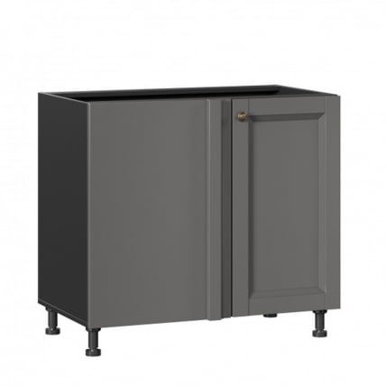 Тумба кухонная угловая 1000 Амели-3 ЛД 299.090.000.012 Черный Оникс серый_0