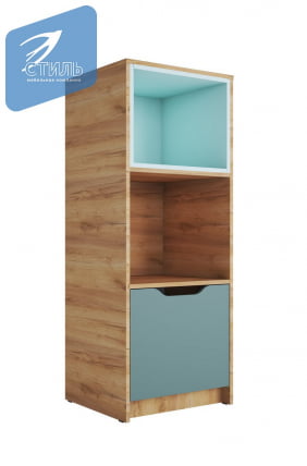 Стеллаж RICH СЖ-002 Мята/Сумеречный голубой/дуб крафт золотой_0