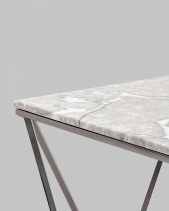 Журнальный столик Авалон 61*61 black Серый мрамор_3