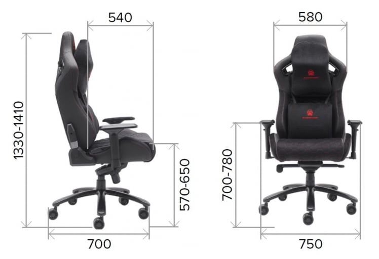 Кресло геймерское Everprof Puma Ткань Черный_11