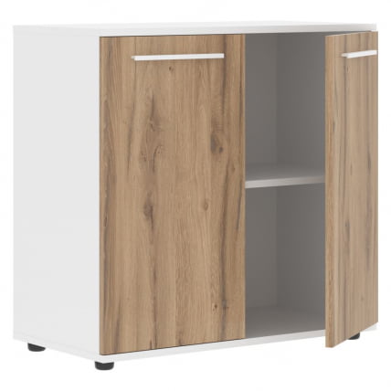 Шкаф с глухими малыми дверьми EDIS ELCS 85.1 Дуб Денвер светлый Белый Белый_1