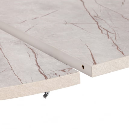 Стол VELETA ЛДСП/HPL/металл, 100 x 100+40 x 75 см, Агат серый/черный_6