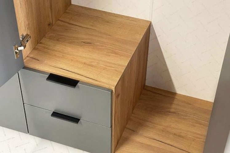 Шкаф трехдверный Адам MSA-04 дуб крафт золотой/графит_7