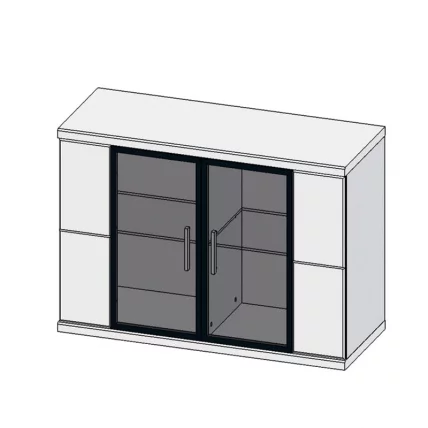 Шкаф-витрина навесной Корано Бм.Кор-05 Белый глянец_0