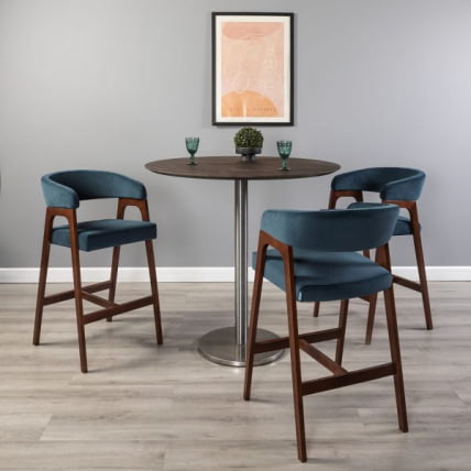 Кресло барное Baxter Б Blue/Темный орех_8