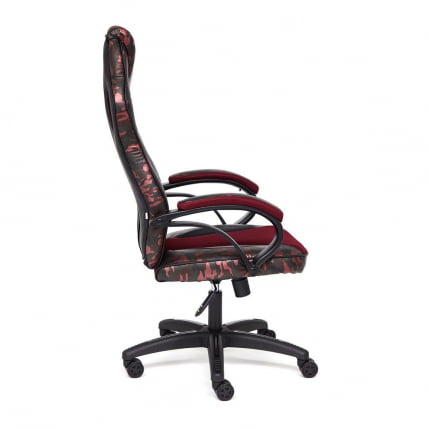 Кресло RACER GT MILITARY кож/зам/ткань, розовый/бордо, TW 13_5