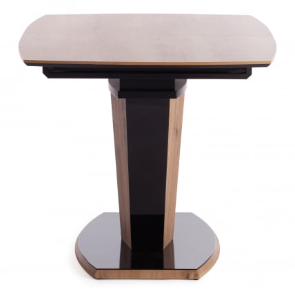 Стол FANCY МДФ HPL/стекло, 120-160х85х75 см, Дуб артисан/Черный_2