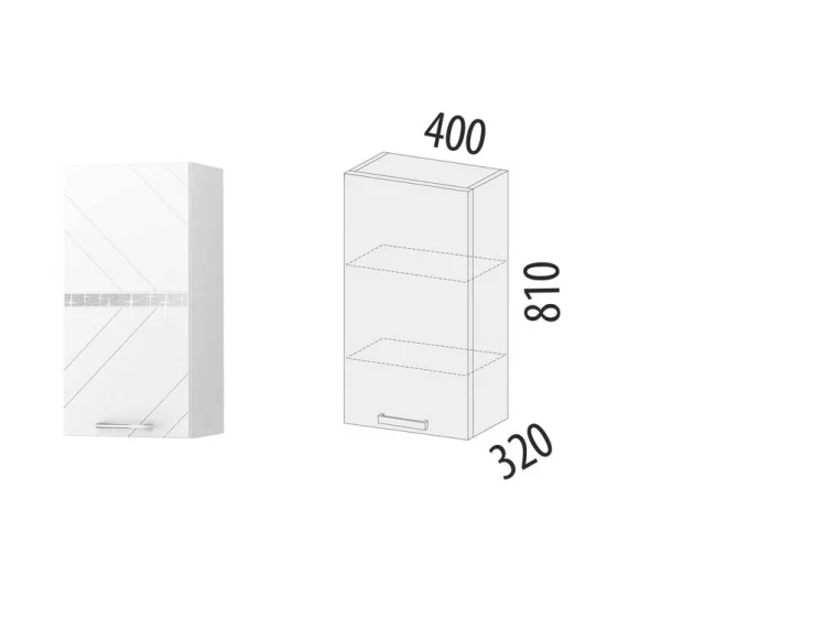 Шкаф кухонный (лев/прав) Бьянка 102.03_1