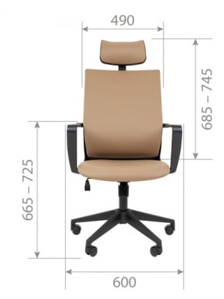Кресло руководителя Chairman 545 экокожа Бежевый_19
