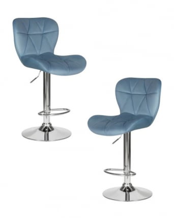 Стул барный DOBRIN BARNY (пудрово-голубой велюр (MJ9-74)) 2 шт_0