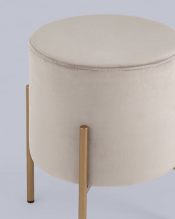 Пуф Кейси велюр Светло-серый_4