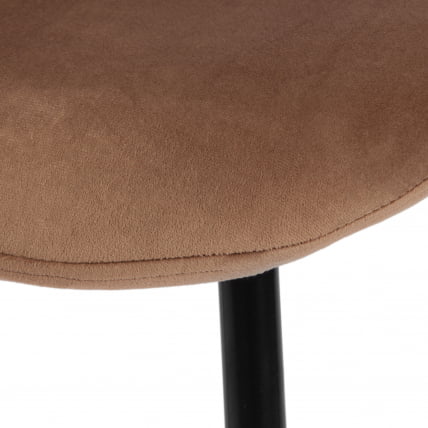 Стул ROBOCOP (mod. DC0128) вельвет/металл, 57 х 46 х 85 см , коричневый (HLR11)/черный_7