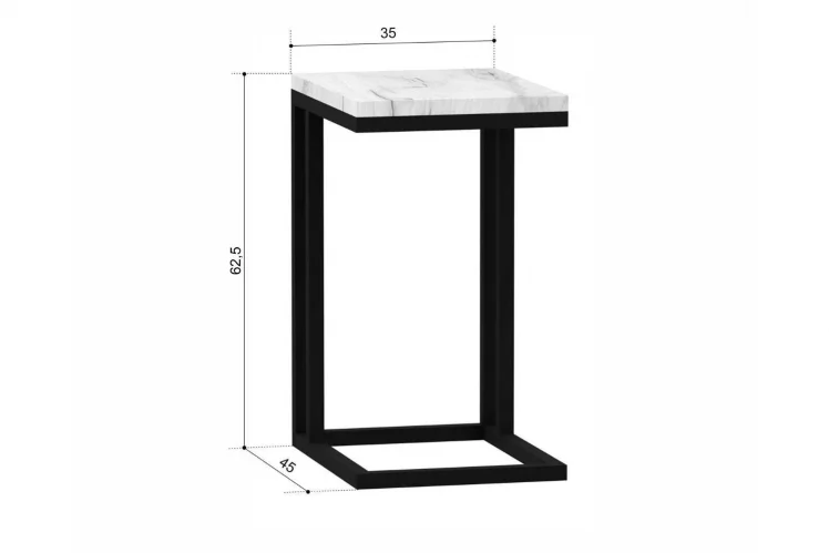 Стол придиванный Техно ЛД.678.270.000 Дуб Крафт белый_1