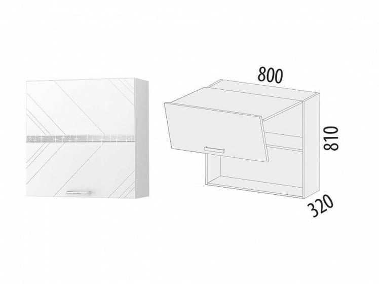Шкаф кухонный (с системой плавного закрывания) Бьянка 102.99_1