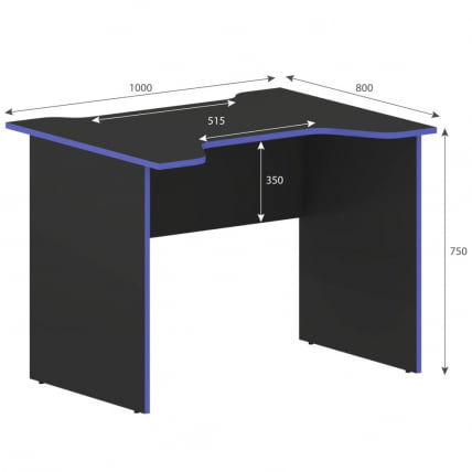 Игровой компьютерный стол SKILLL SKL 100CA антрацит/синий_3