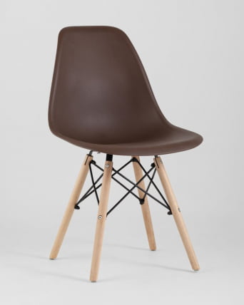 Стул Еамес Стйле ДСВ коричневый 4 шт. комплект (разборный каркас) / Eames Style DSW_1