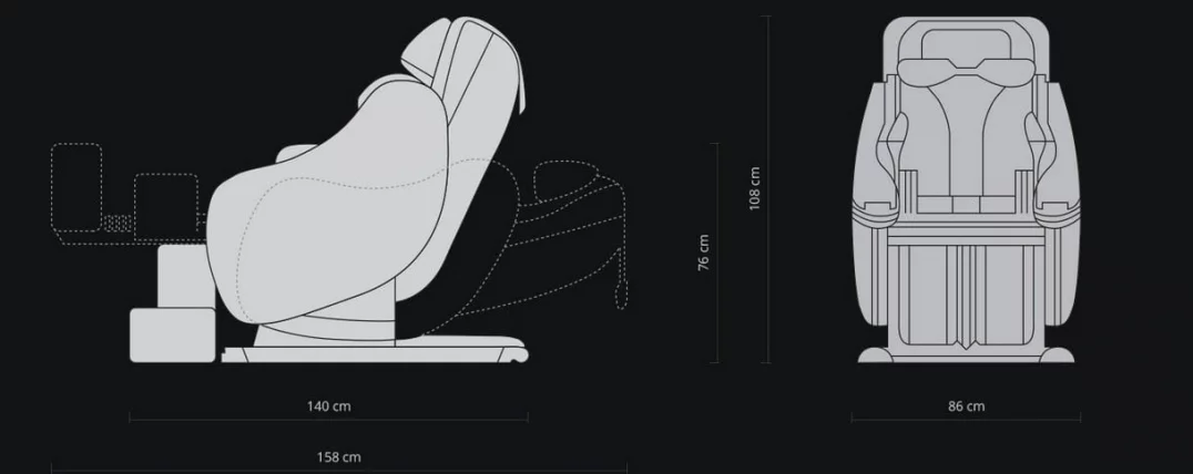 Массажное кресло Duet Navy Blue_2