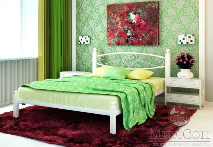 Кровать Каролина Lux 1200х2000 Белая_1